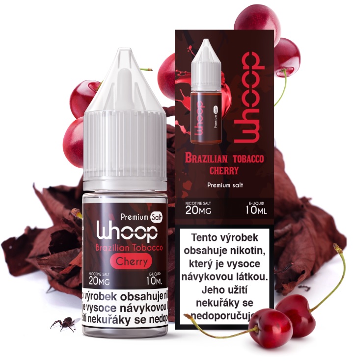 E-liquid WHOOP Salt - Brazilian Tabacco Cherry (Brazilský tabák s třešní) 10ml 20mg