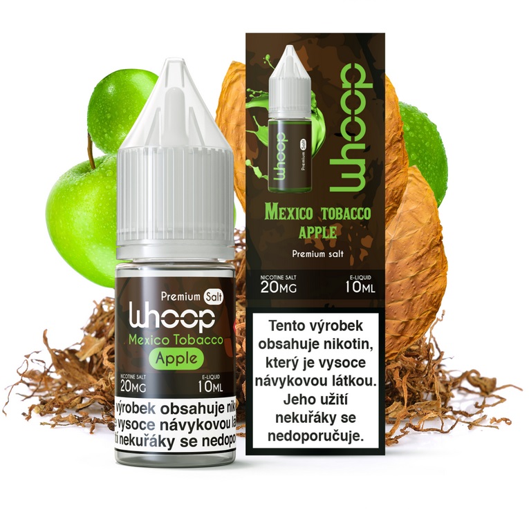 E-liquid WHOOP Salt - Mexico Tabacco Apple (Mexický tabák s jablkem) 10ml 20mg