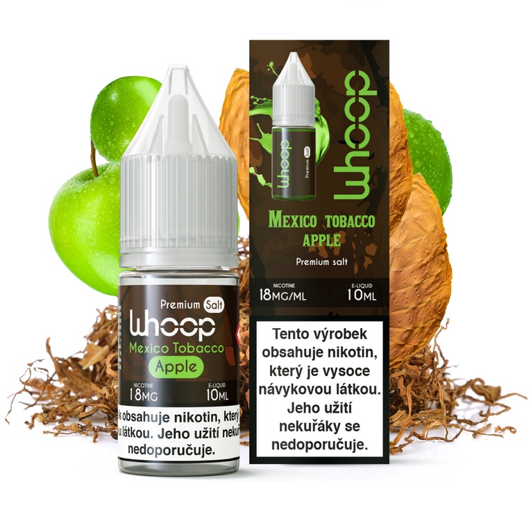 E-liquid WHOOP - Tabacco Apple (Mexický tabák s jablkem) 10ml – 18mg