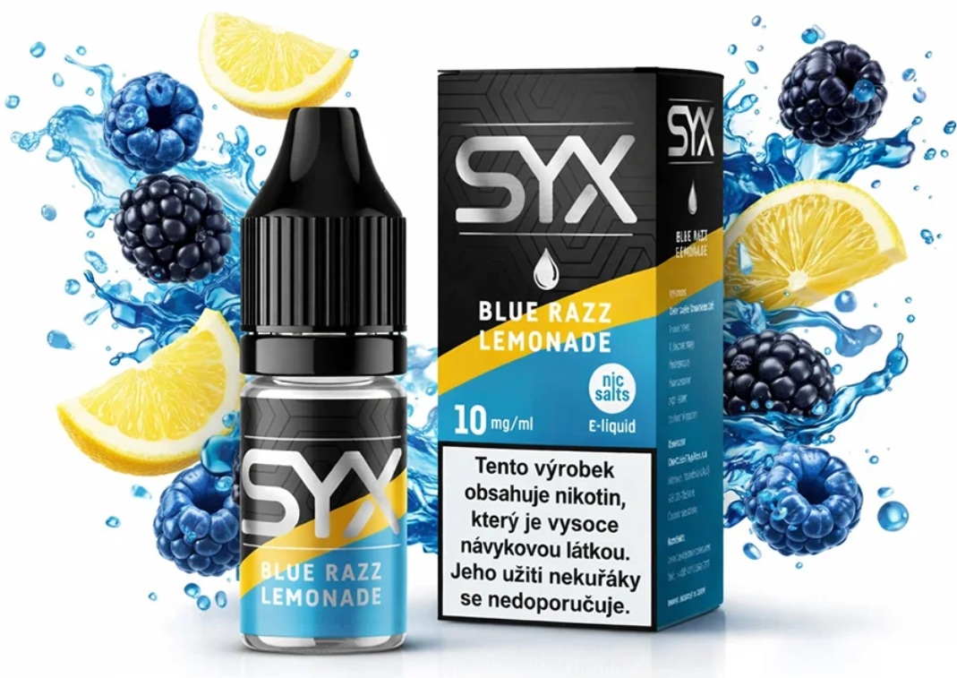 E-liquid SYX NS - Blue Razz Lemon (Modrá malina a citron) 10ml – 10mg