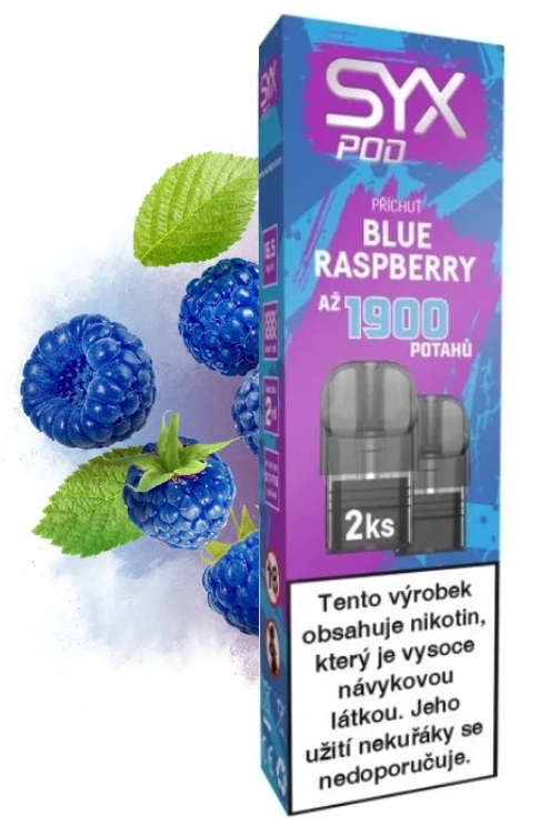 SYX POD cartridge 2Pack - Blue Raspberry (Modrá malina) 16,5mg