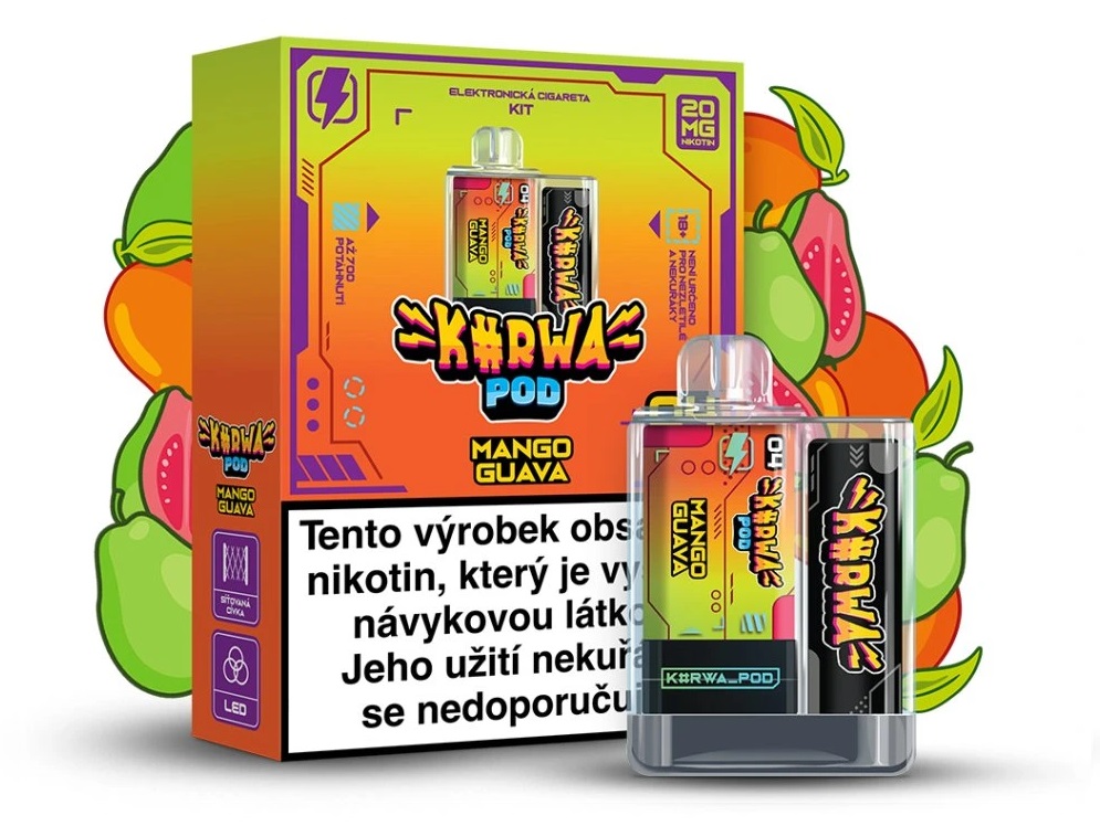 KURA Pod Kit 500mAh - MANGO GUAVA (Mango a Guava) 20mg