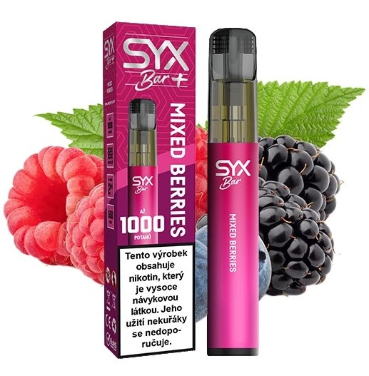 Jednorázová e-cigareta SYX BAR 1000 - Mixed Berries (Mix lesních plodů) 16,5mg