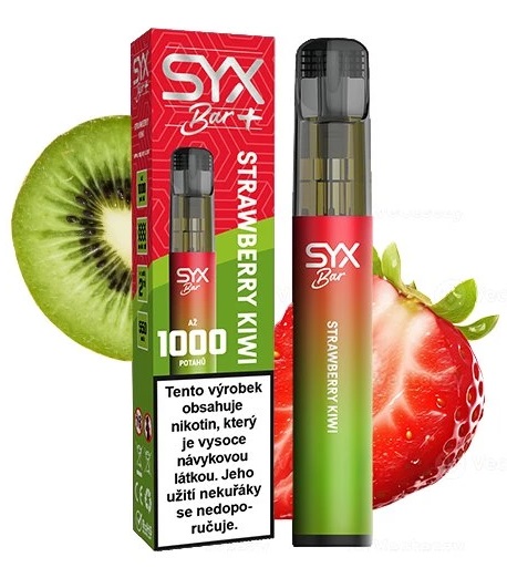 Jednorázová e-cigareta SYX BAR 1000 - Strawberry Kiwi (Jahoda a Kiwi) 16,5mg