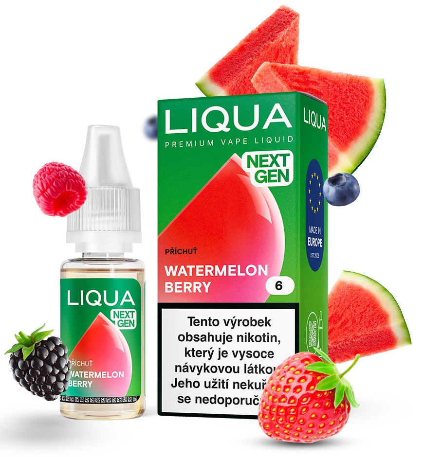 E-liquid LIQUA NextGen - Watermelon Berry (Vodní meloun a lesní plody) 10ml – 6mg