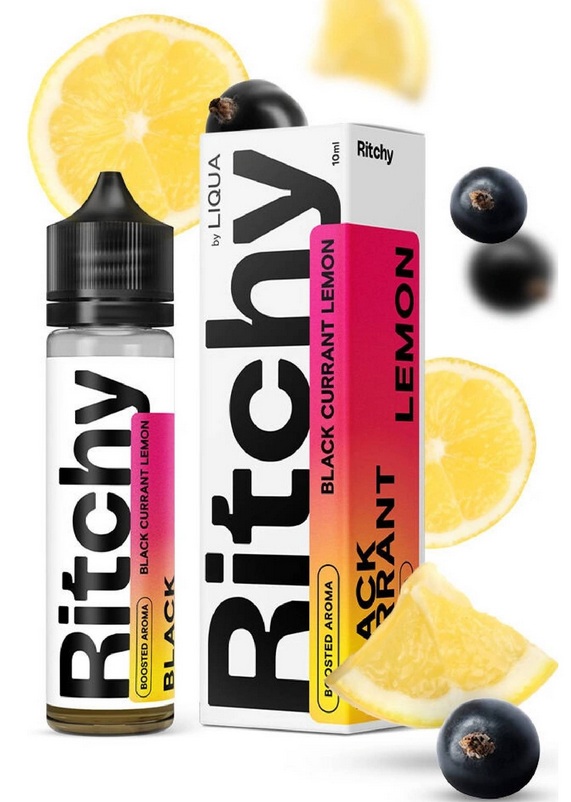 Příchuť Liqua Ritchy S&V - Black Currant Lemon (Černý rybíz a citron) 10ml