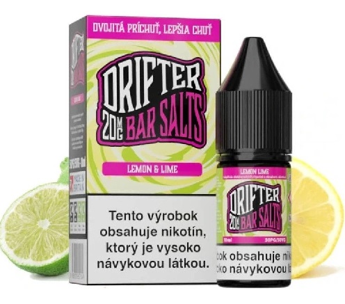 E-liquid Drifter Bar Salts - Lemon & Lime (Citron s limetkou) 10ml