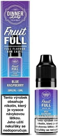 E-liquid Dinner Lady Bar Salts Fruit FULL - Blue Raspberry (Modrá malina) 10ml 20mg