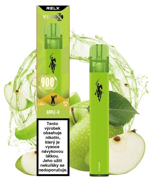 Jednorázová e-cigareta VENIX X2 - Apple-X (Zelené jablko) 16mg