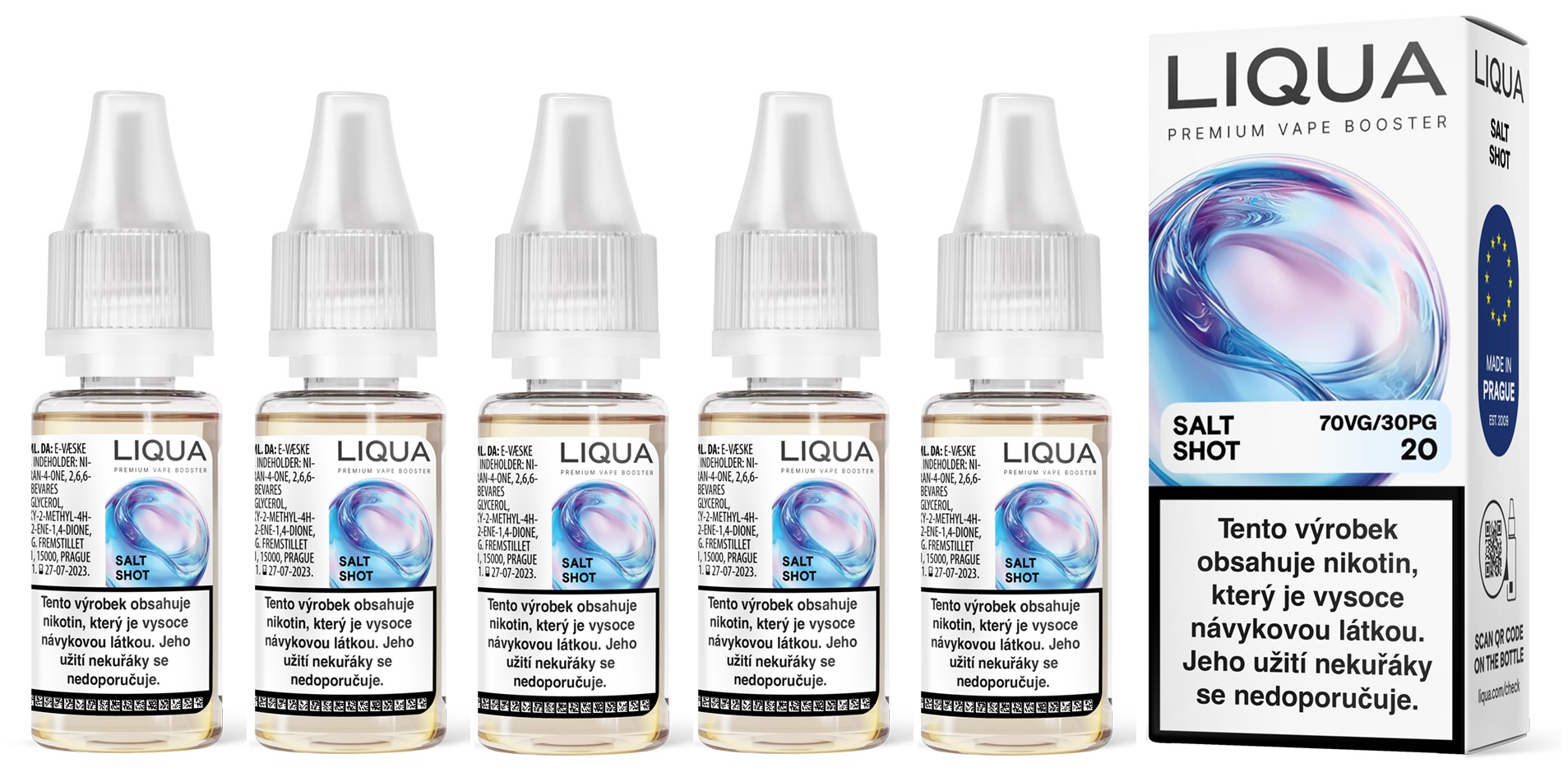 Liqua Nic Salt Shot Booster (PG50/VG50) 5x10ml 20mg