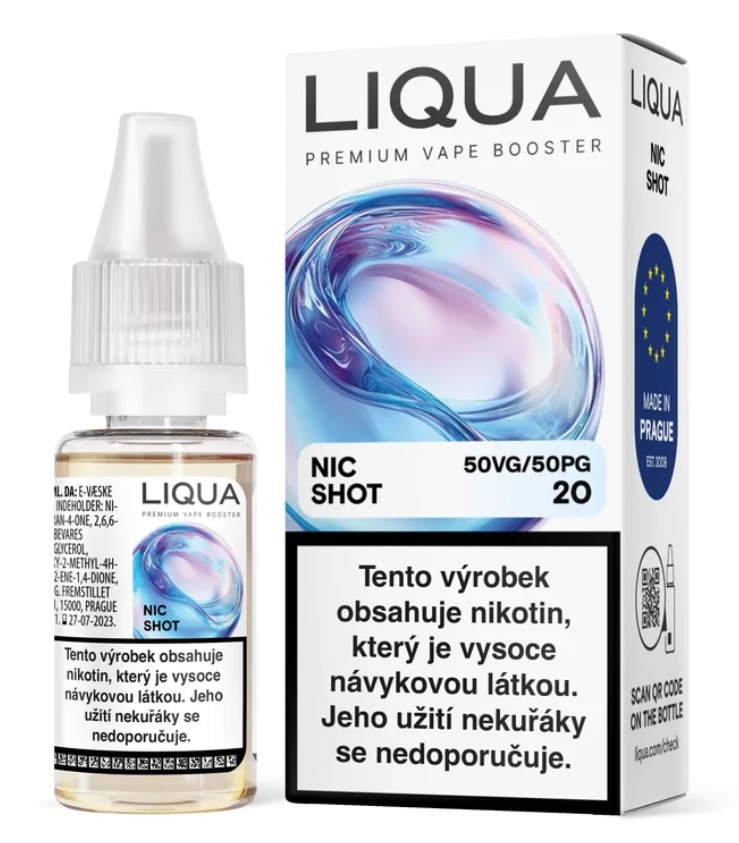Liqua Nic Shot Booster (PG50/VG50) 10ml 20mg