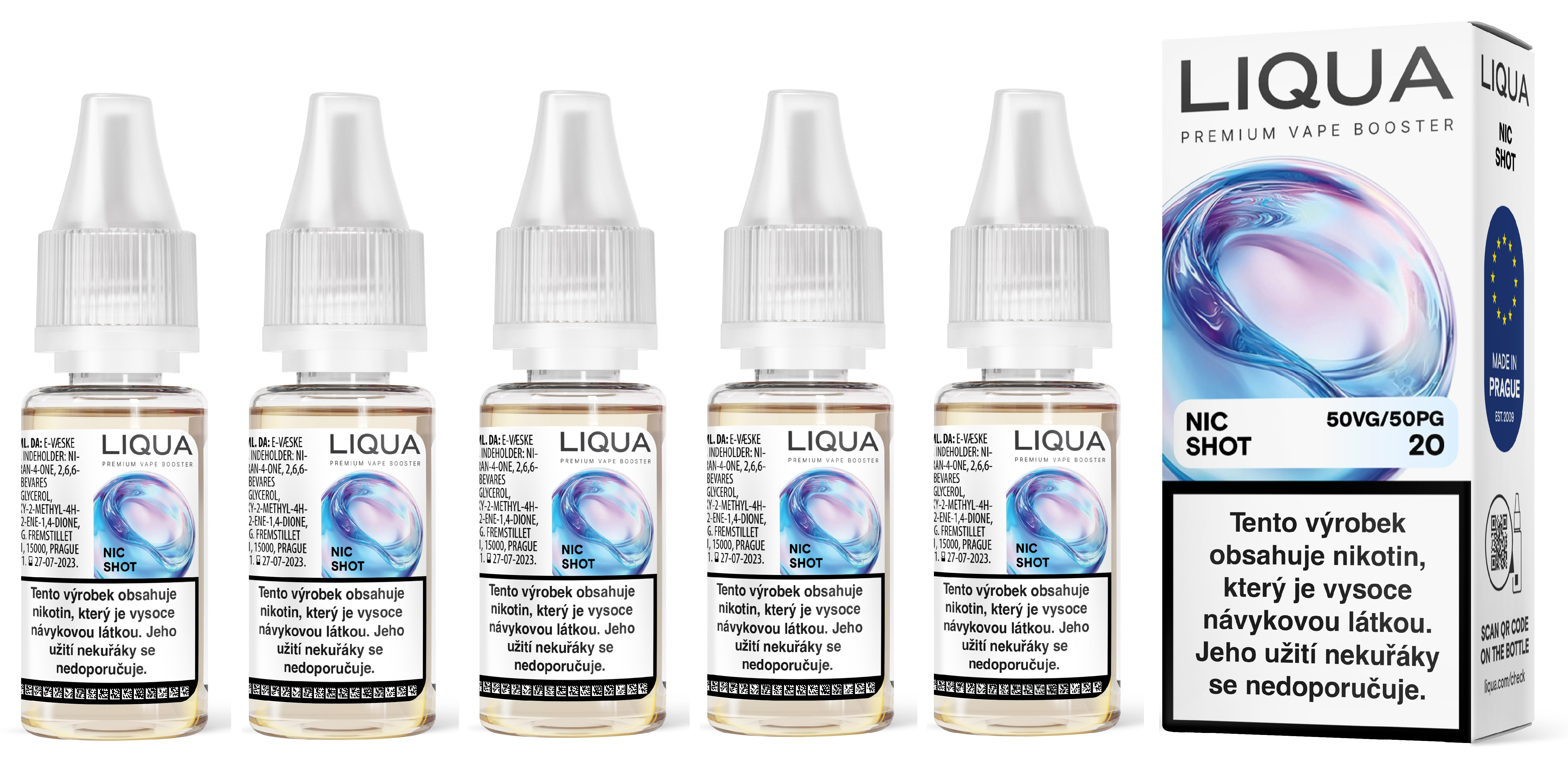 Liqua Nic Shot Booster (PG50/VG50) 5x10ml 20mg