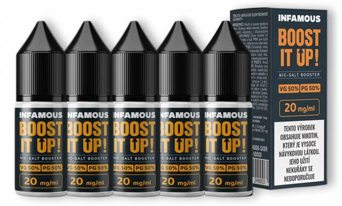Infamous Booster NicSalt MTL 5x10ml (PG50/VG50) 20mg