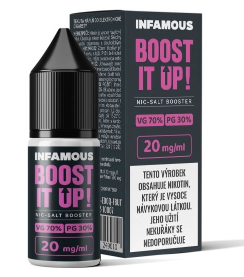 Infamous Booster NicSalt DL 10ml (PG30/VG70) 20mg
