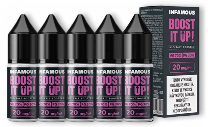 Infamous Booster NicSalt DL 5x10ml (PG30/VG70) 20mg