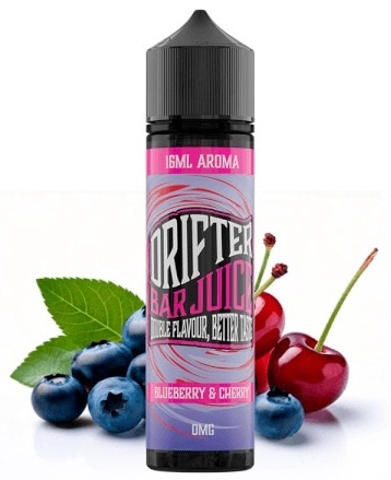 Příchuť Drifter Bar Juice Shake & Vape - Blueberry Cherry (Mix Borůvek a Třešní) 16ml