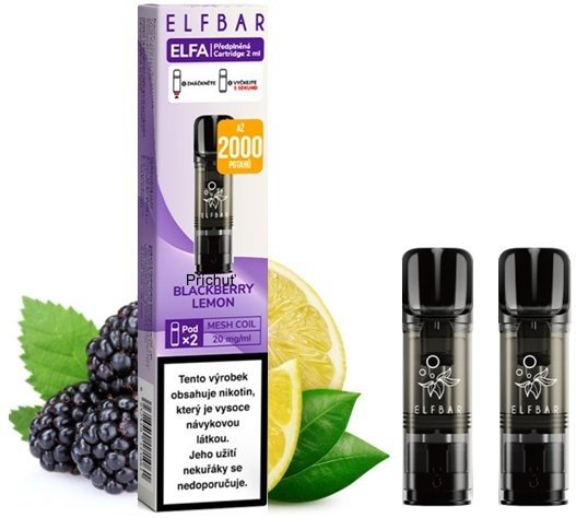 Elf Bar ELFA Pods cartridge 2Pack - Blackberry Lemon (Ostružina a Citron) 20mg