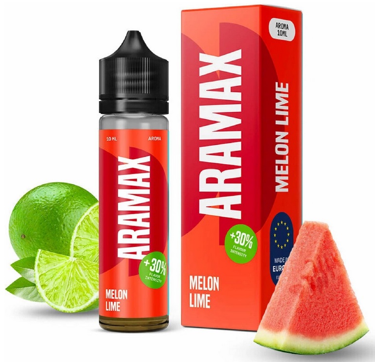 Příchuť Aramax Shake and Vape - Melon Lime (Směs Melounu a Limetky) 10ml