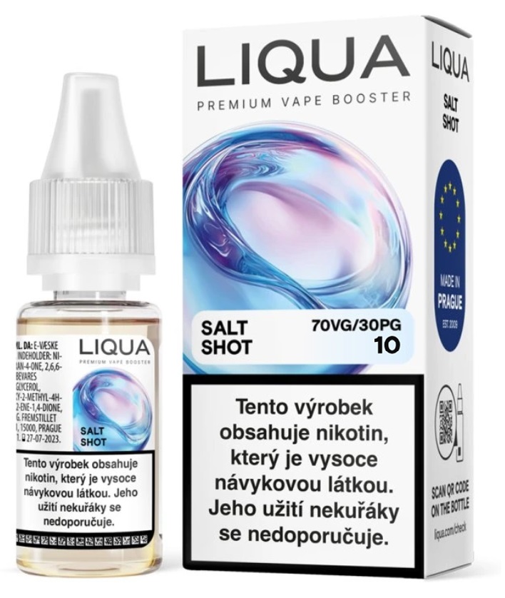 Liqua Nic Salt Shot Booster (PG30/VG70) 10ml 10mg