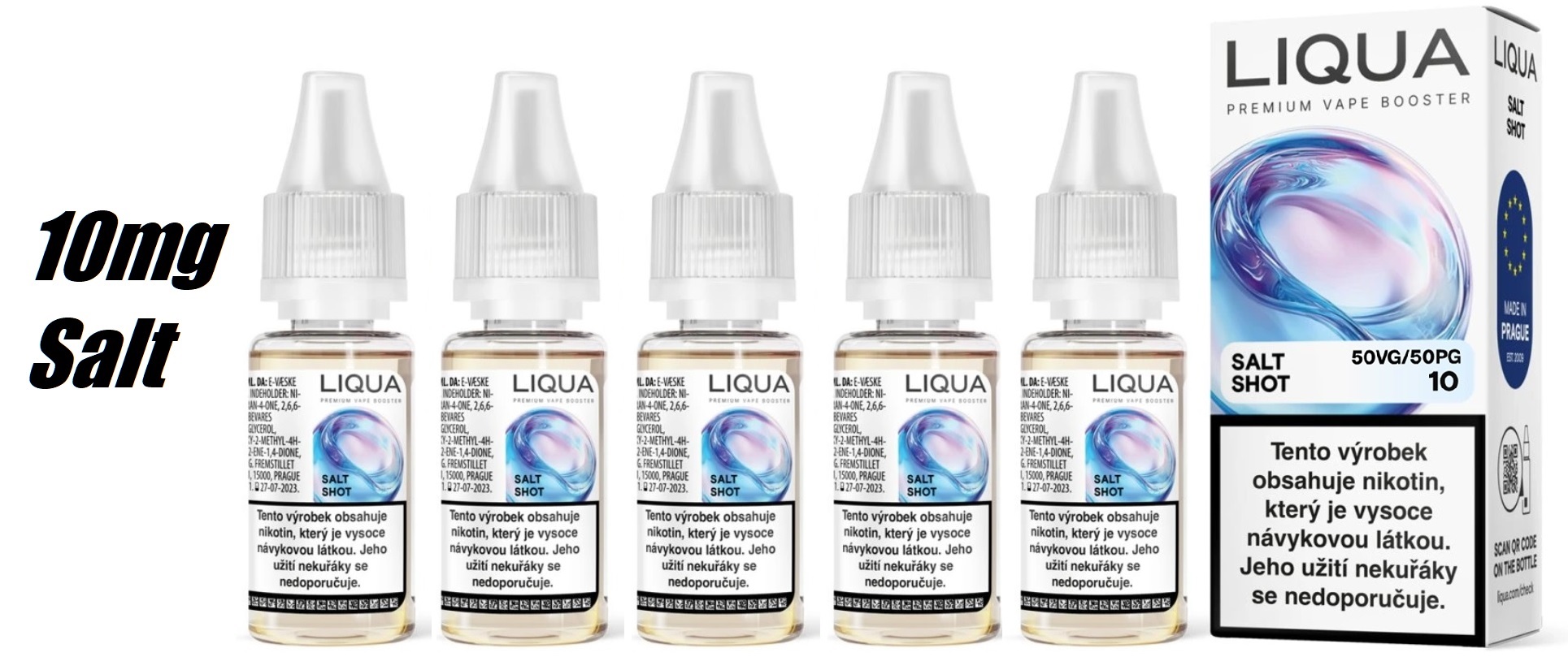 Liqua Nic Salt Shot Booster (PG50/VG50) 5x10ml 10mg