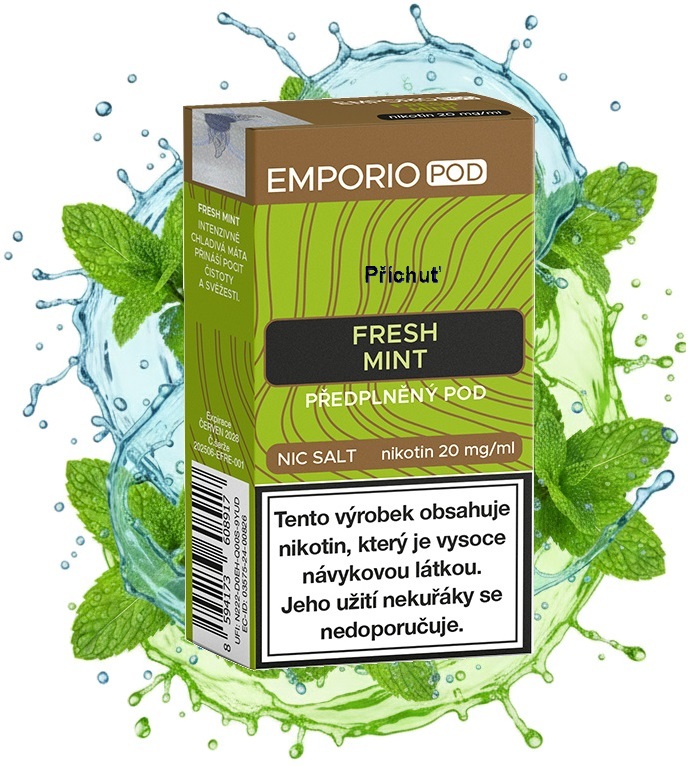 EMPORIO POD cartridge - Fresh Mint (Svěží máta) 20mg 1Pack