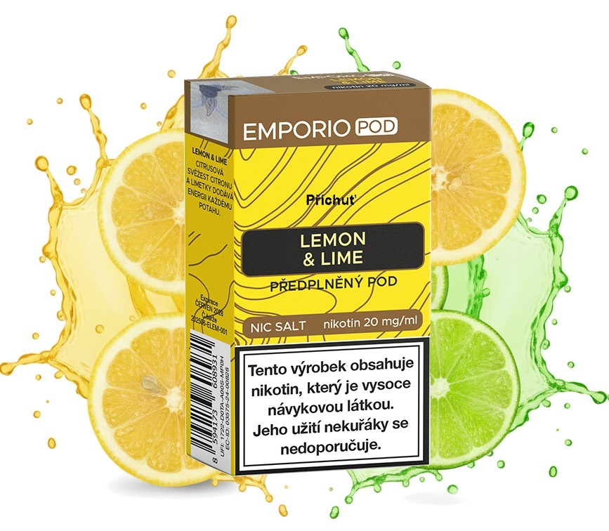 EMPORIO POD cartridge - Lemon & Lime (Citron a limetka) 20mg 1Pack