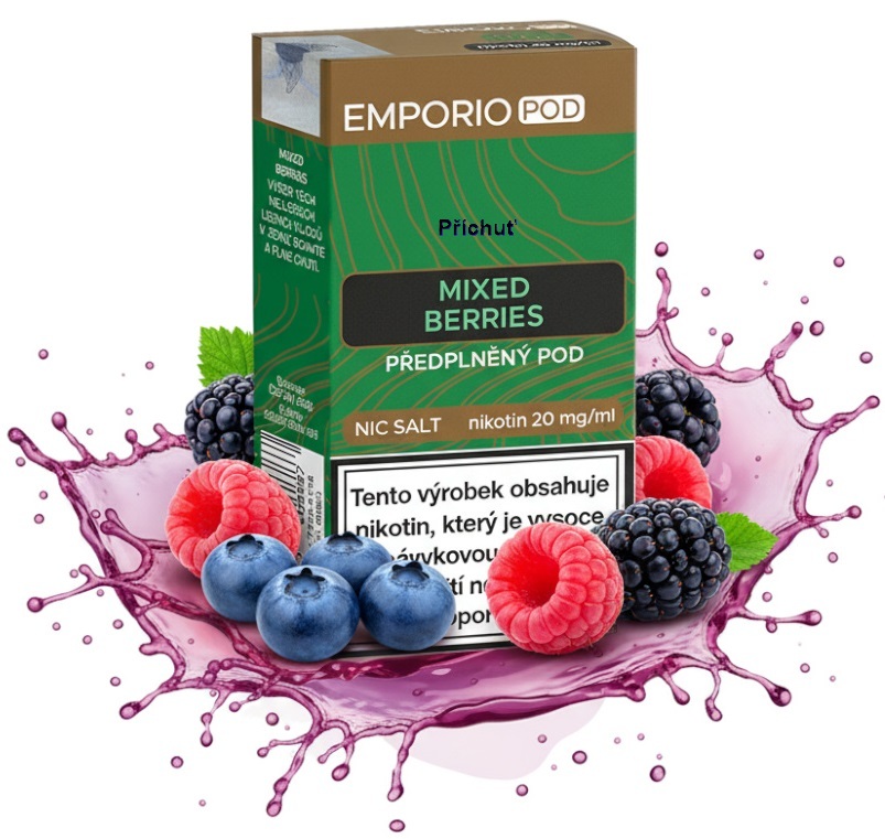 EMPORIO POD cartridge - Mixed Berries (Mix lesních plodů) 20mg 1Pack