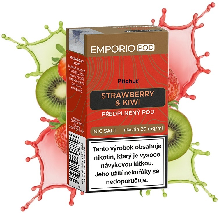 EMPORIO POD cartridge - Strawberry & Kiwi (Jahoda a kiwi) 20mg 1Pack