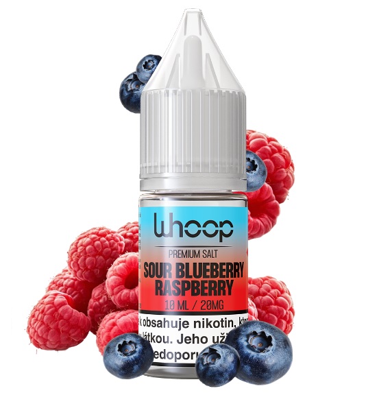 E-liquid WHOOP Salt - Sour Blueberry Raspberry (Kyselé borůvky a maliny) 10ml 20mg