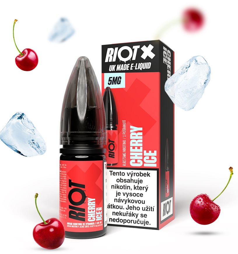 E-liquid RIOT X Salt - Cherry Ice (Ledová třešeň) 10ml – 10mg
