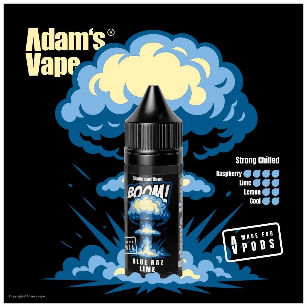 Příchuť Adams vape BOOM! Series - Blue Raz Lime (Modrá malina, limetka a citrusy) 5ml