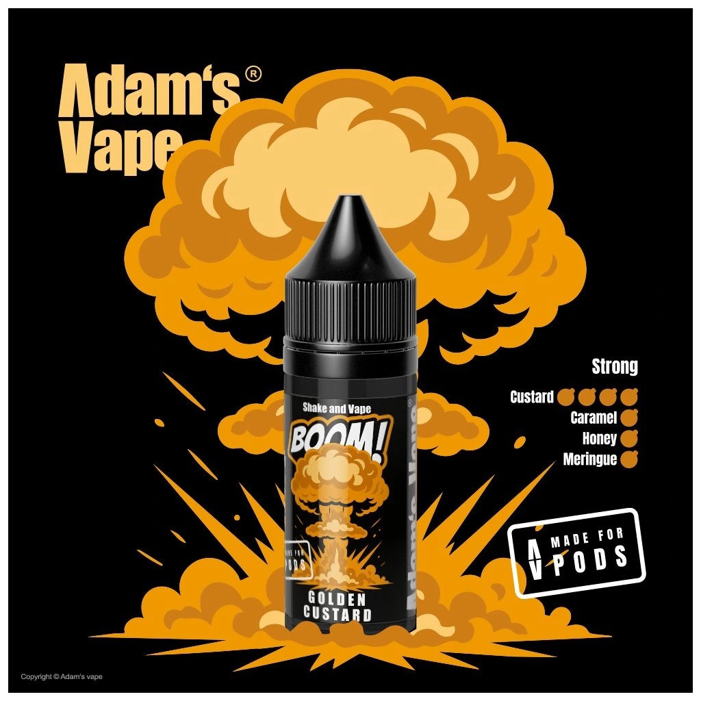 Příchuť Adams vape BOOM! Series - Golden Custard (Vanilkový pudink s medem a karamelem) 5ml