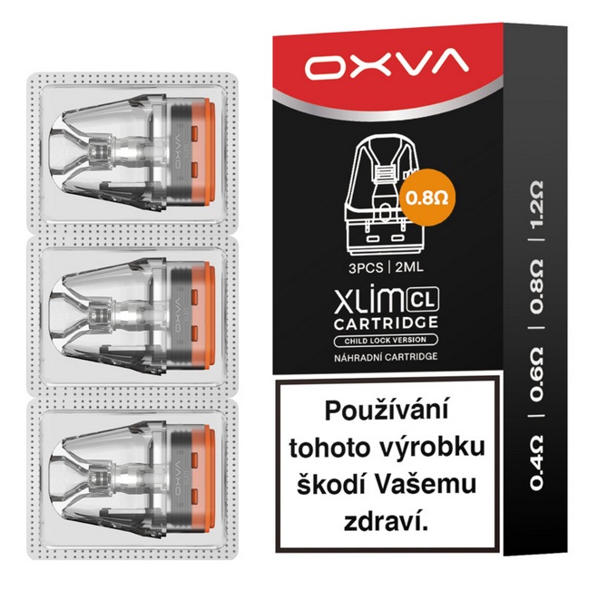 OXVA Xlim CL Pod Top Fill cartridge 0,8ohm 2ml 3Pack