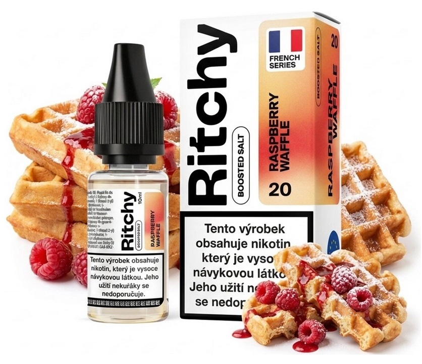 E-liquid Ritchy Salt - Raspberry Waffle (Malinové vafle) 10ml – 10mg