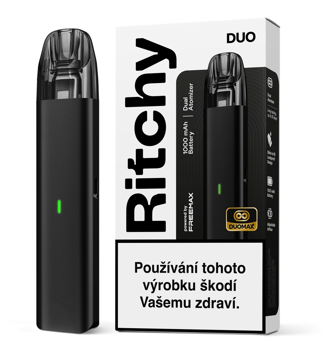 Ritchy Duo Max elektronická cigareta 1000mAh Air Black