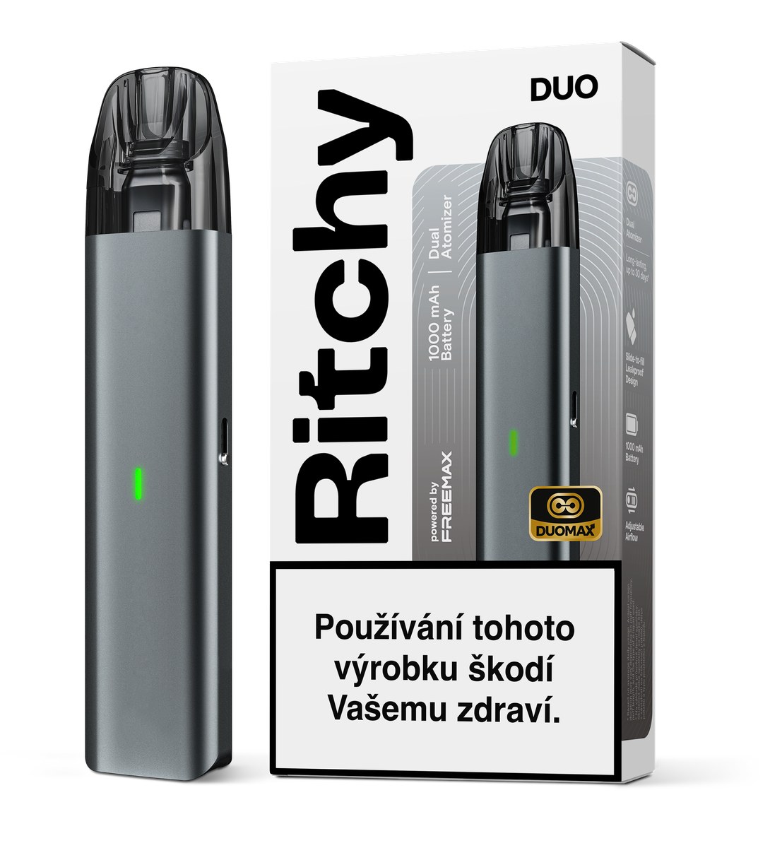 Ritchy Duo Max elektronická cigareta 1000mAh Air Grey