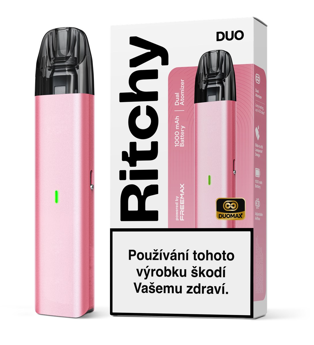 Ritchy Duo Max elektronická cigareta 1000mAh Air Pink