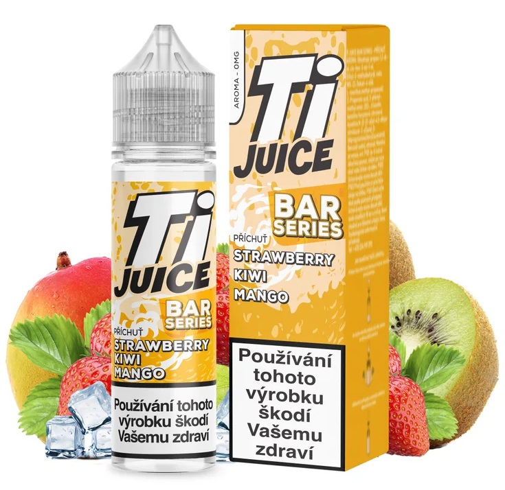 Příchuť Ti Juice Bar Series Shake and Vape - Strawberry Kiwi Mango (Jahoda, Kiwi a Mango) 10ml