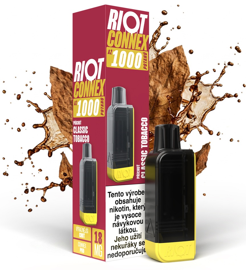 RIOT Connex 1000 přednaplněná kapsle - Classic Tobacco (Tabák)