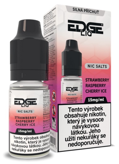 E-liquid EDGE Salt - Strawberry Raspberry Cherry Ice (Ledová Jahoda, Malina a Třešeň) 10ml 15mg
