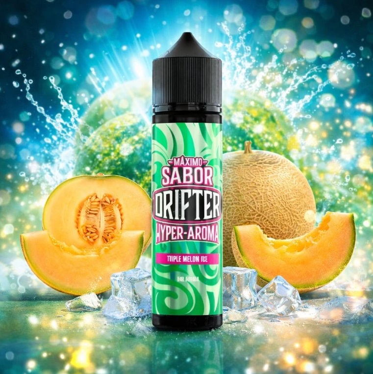 Příchuť Drifter Juice Hyper Shake & Vape - Triple Melon Ice (Mix tří druhů ledových melounu) 5ml