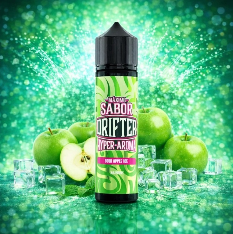 Příchuť Drifter Juice Hyper Shake & Vape - Sour Apple Ice (Ledové Kyselé Jablko) 5ml