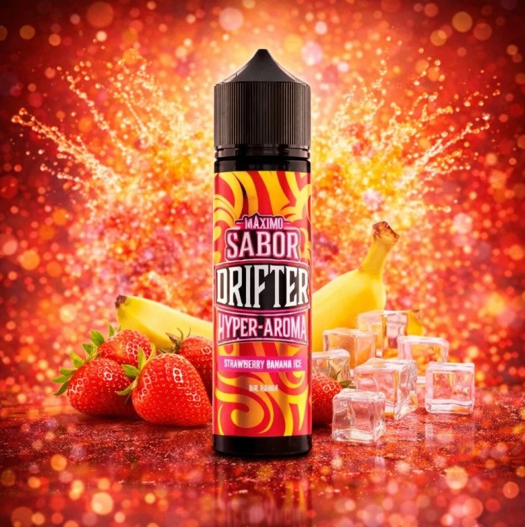 Příchuť Drifter Juice Hyper Shake & Vape - Strawberry Banana Ice (Ledová Jahoda a Banán) 5ml
