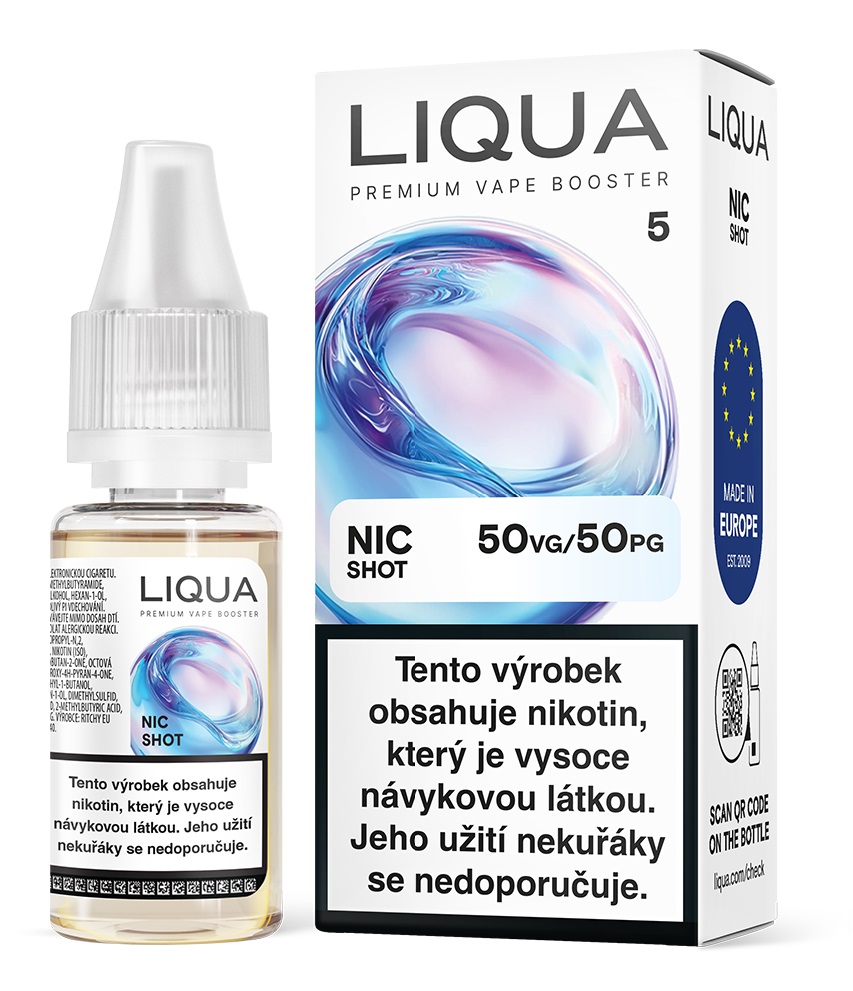 Liqua Nic Shot Booster (PG50/VG50) 10ml 5mg