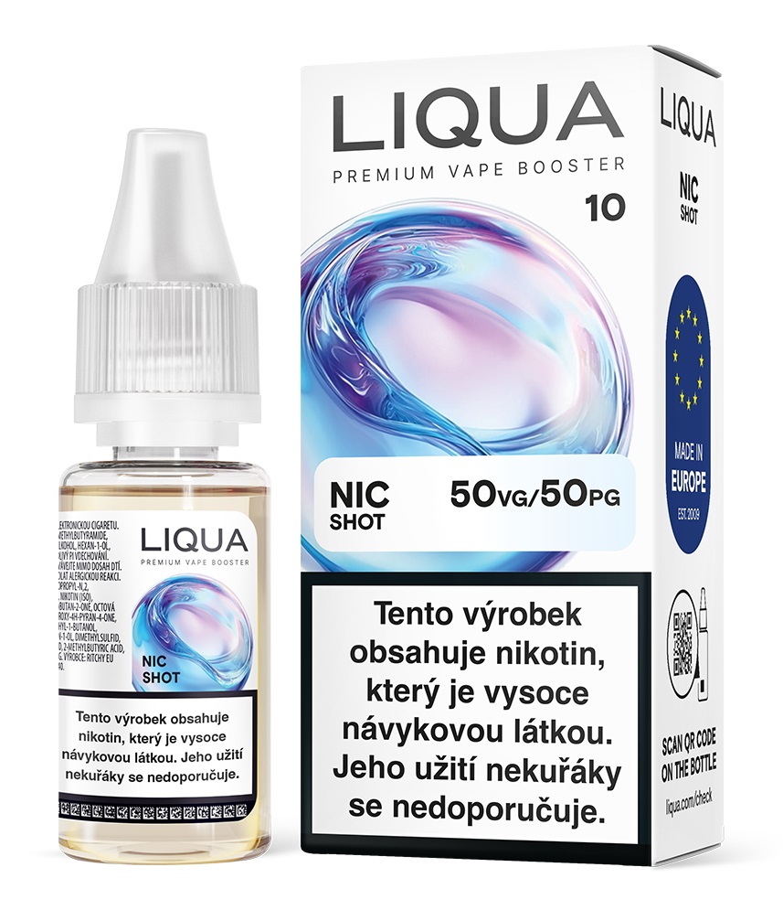 Liqua Nic Shot Booster (PG50/VG50) 10ml 10mg