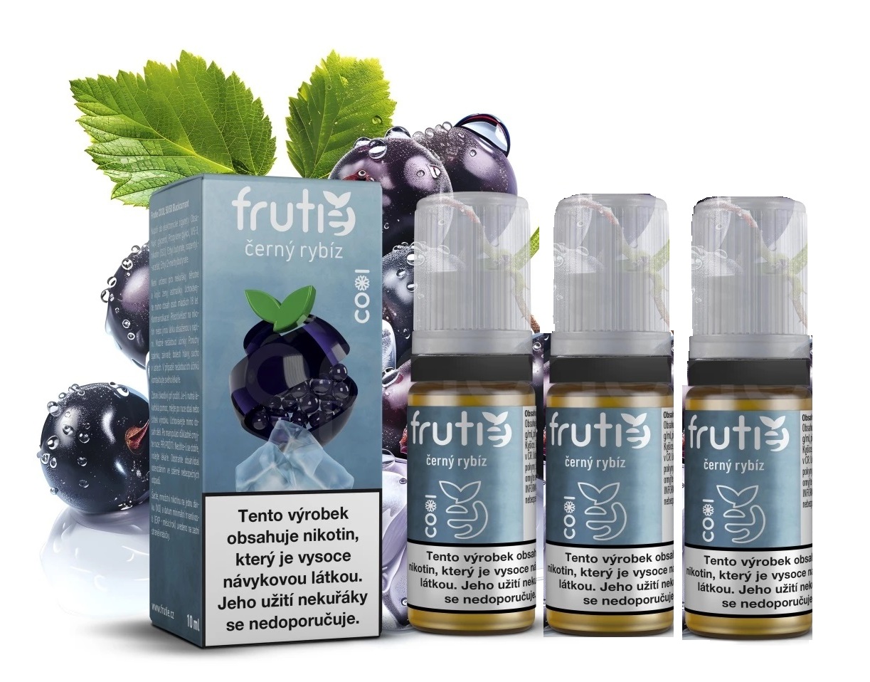 E-liquid Frutie Cool 50/50 - Blackcurrant (Chladivý Černý Rybíz) 3x10ml – 12mg