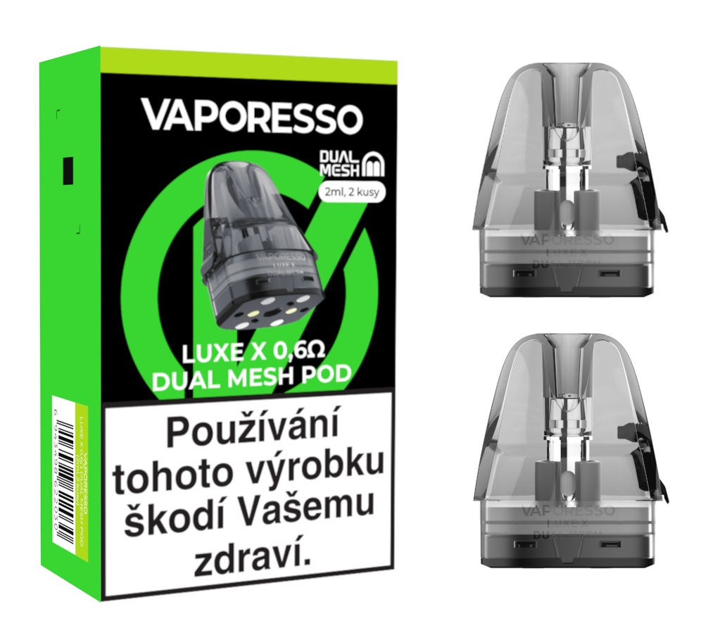 Náhradní cartridge pro Vaporesso LUXE X Dual Mesh 0,6ohm 2ml 2ks