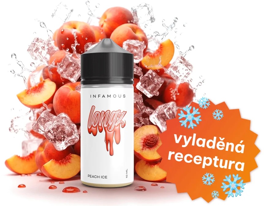 Příchuť Infamous LongZ SaV - Peach Ice (Ledová broskev) 10ml/100