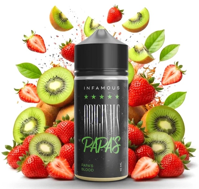 Příchuť Infamous Originals - Papa´s Blood (Jahody a kiwi) 10ml/100