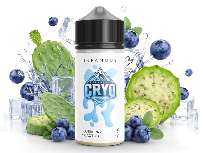 Příchuť Infamous Cryo - Blueberry Cactus (Borůvka a kaktus) 10ml/100